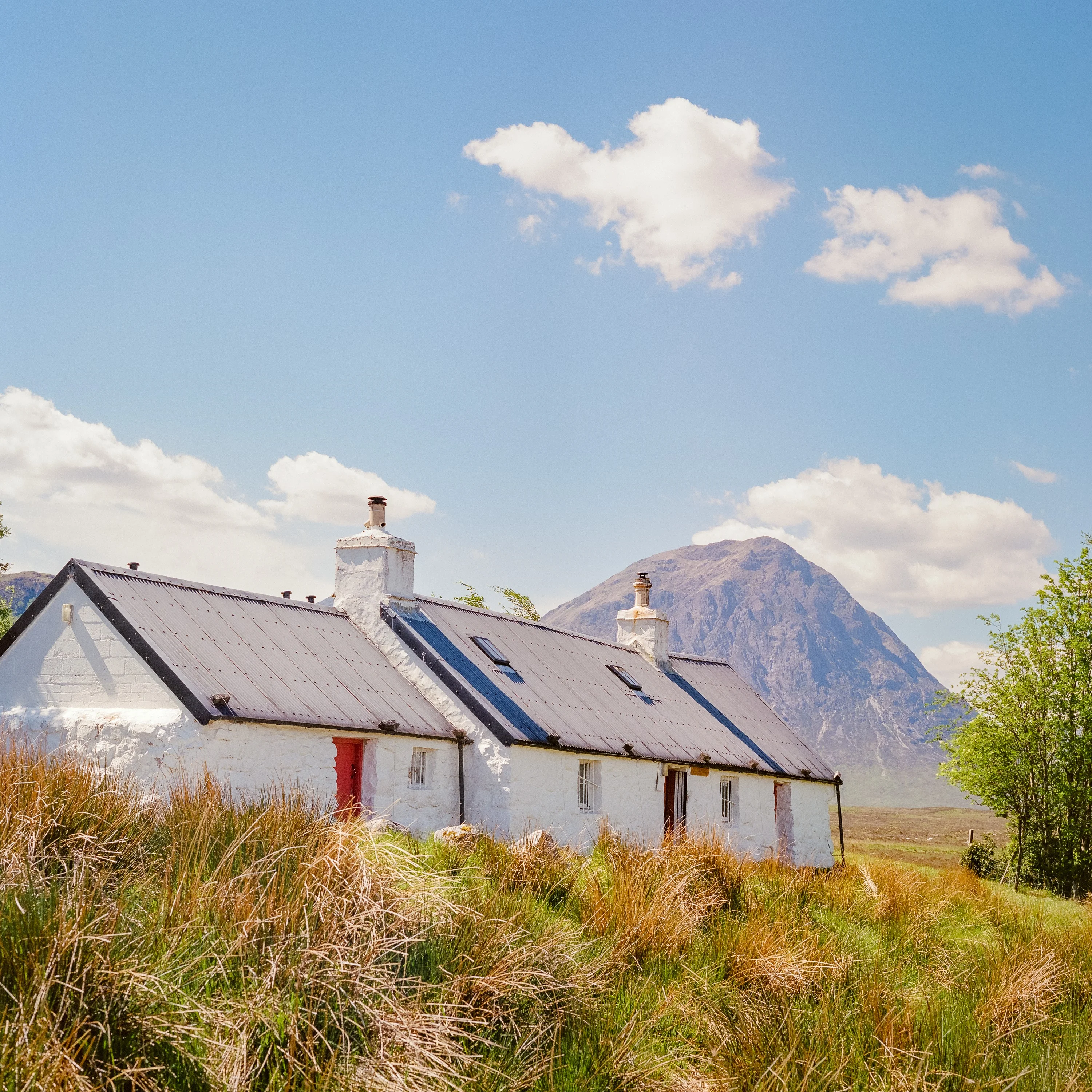 Black Rock Cottage below Buachaille Etive Mor
